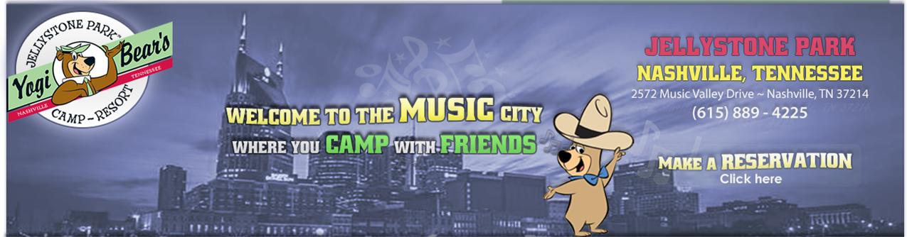 Nashville 08 - Yogi Bear Jellystone Park (1275x334), Png Download