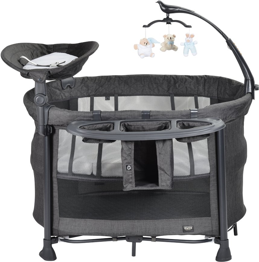 Dreami Campcot Black - Camp Bed (1000x1000), Png Download