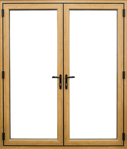 Pvc French Door Profile - Home Door (431x504), Png Download