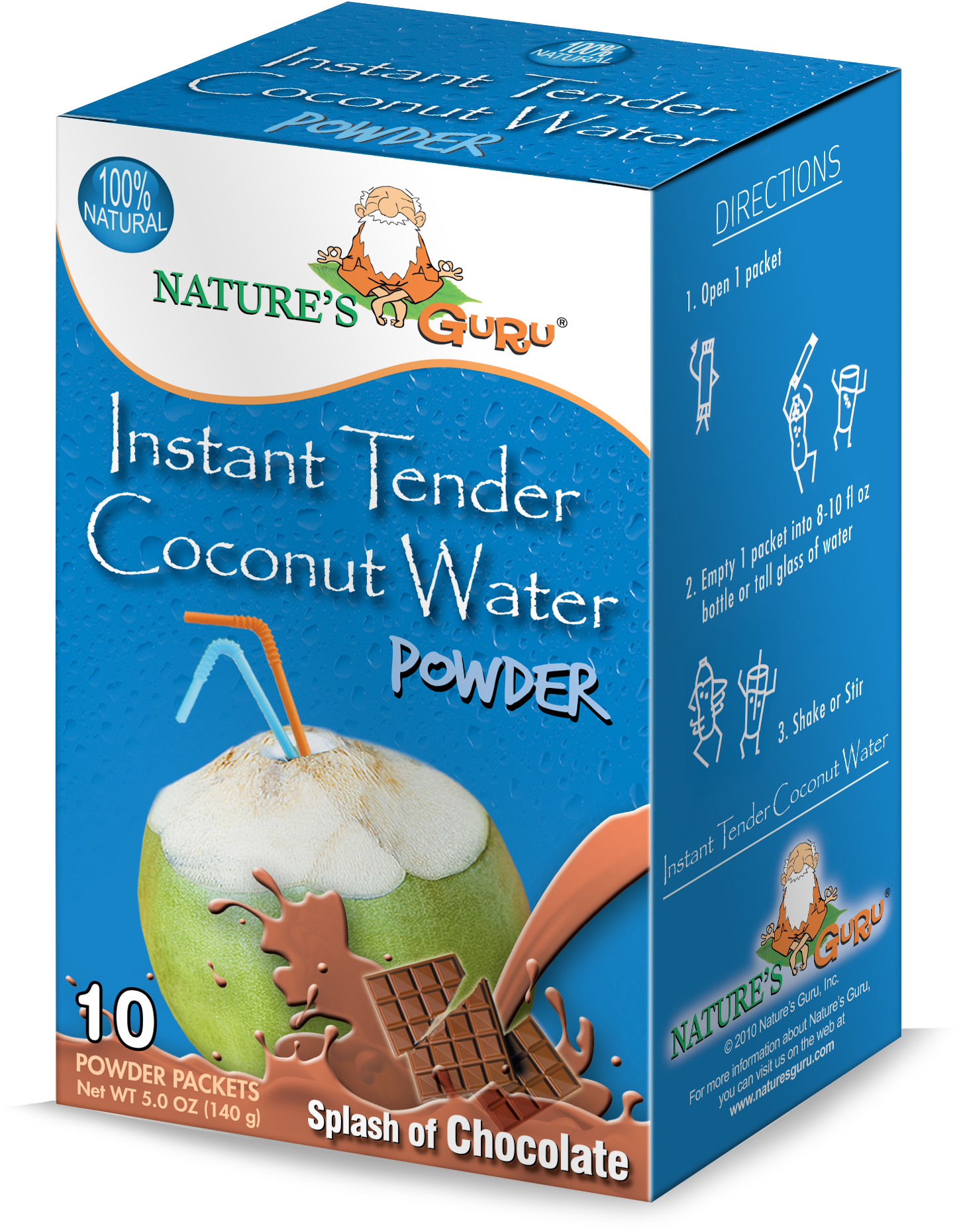 Nature's Guru Tender Coconut Water Powder - Natures Guru Natures Guru Instant Tender Coconut Water (1450x1979), Png Download