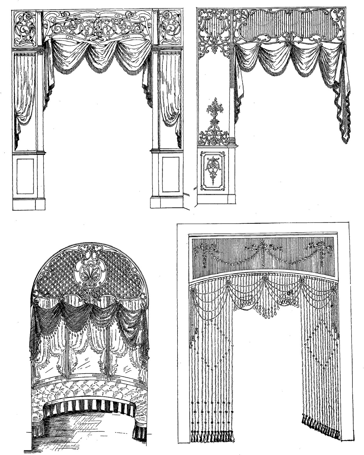 Digital Curtain Design Collage Sheet Downloads (1259x1600), Png Download