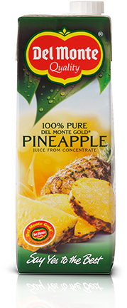 1l 100% Pure Gold® Pineapple Juice - Tetra Pack Of Juice (331x505), Png Download