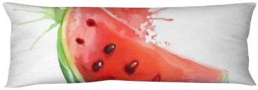 Watercolor Painting, Watermelon, Vector Illustration, - Cushion (400x400), Png Download
