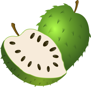 Soursop Juice Tropical Fruit Pineapple Lychee - Guanabana Vector (356x340), Png Download