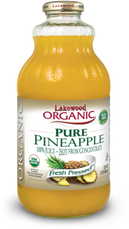 Lakewood Organic Pure Pineapple Juice, 32 Ounce - Organic Pineapple Juice (259x480), Png Download