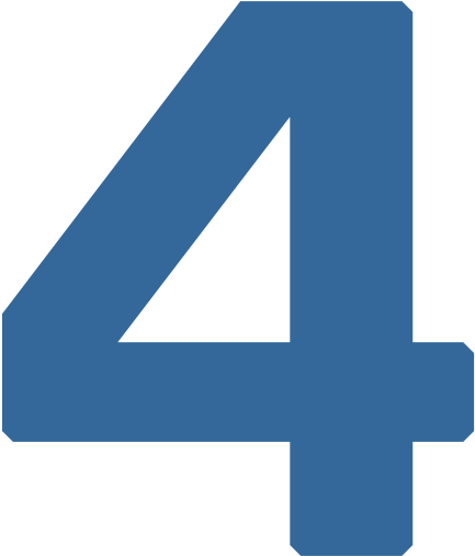 A Blue Number 4 Image Just About The Right Shade - Calendar (591x591), Png Download