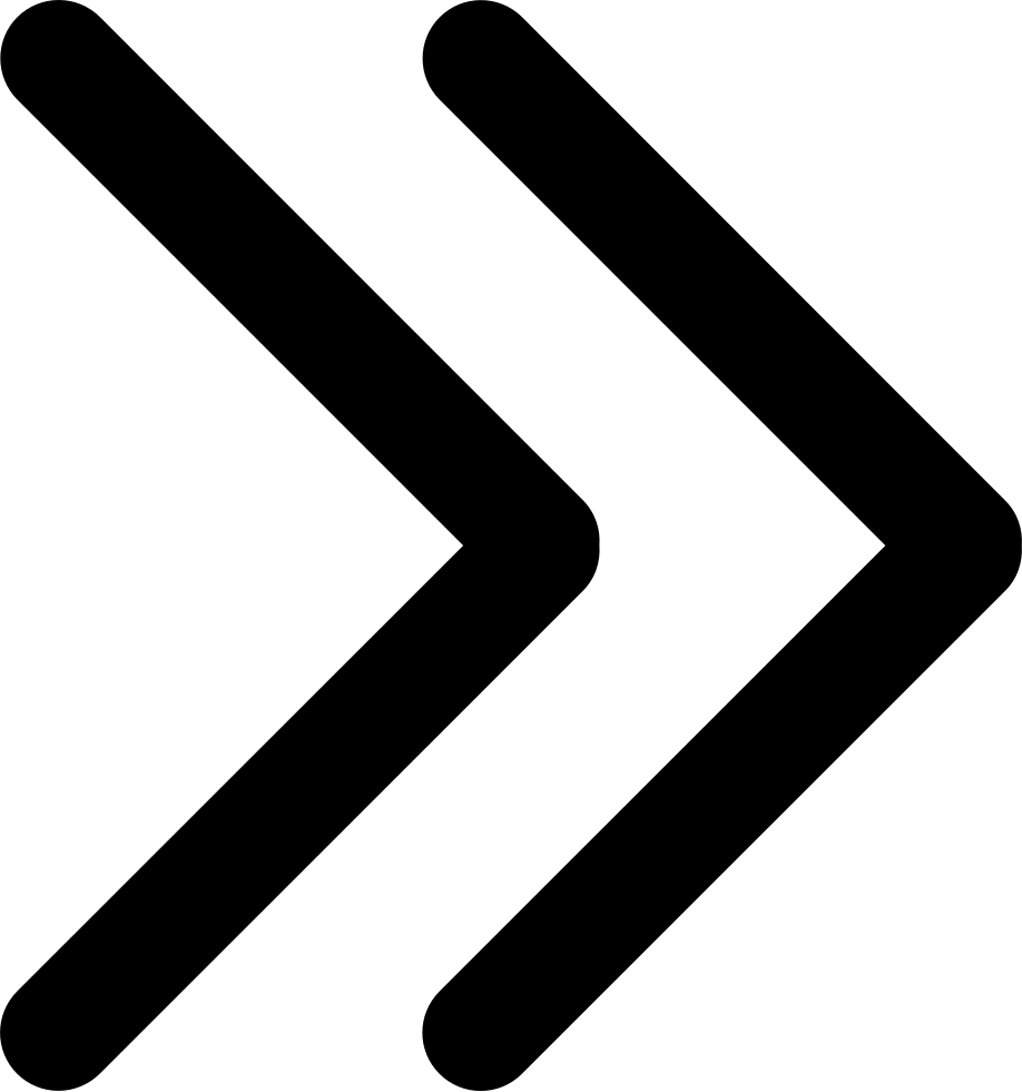 Double Arrow Right Comments - Forward Button Icon Png (918x981), Png Download