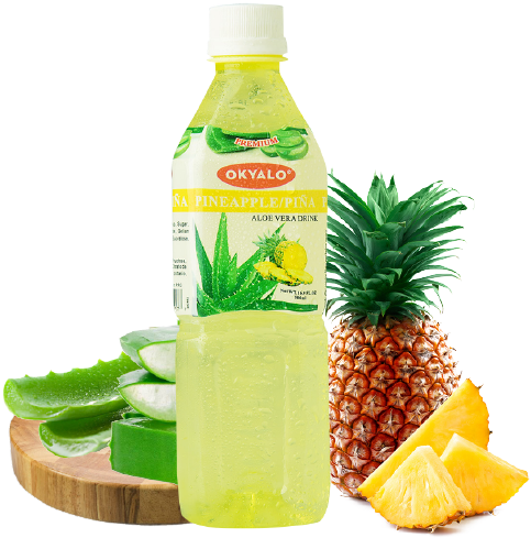 500ml Pineapple Aloe Vera Premium Drink - Plastik Ananas (541x541), Png Download