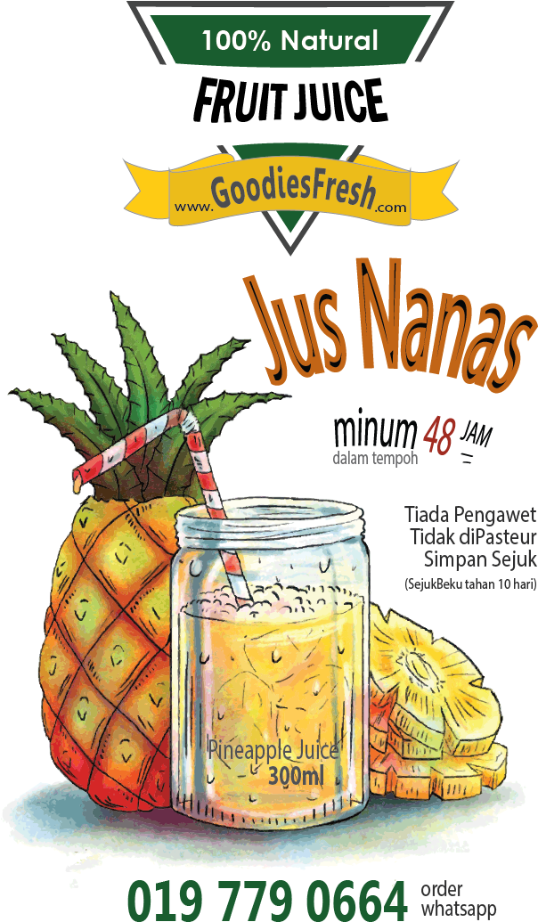 Pineapple Juice - Juice (603x1049), Png Download