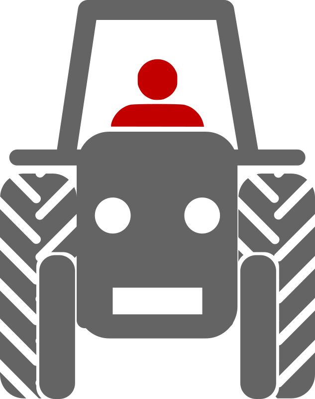 Clipart Info - Front Tractor Clip Art (474x599), Png Download