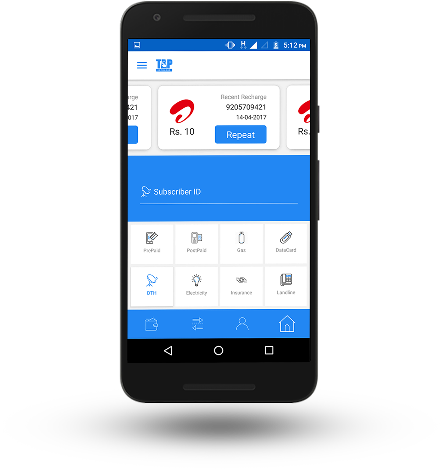 Tap Recharge App - Mobile App (1446x1536), Png Download