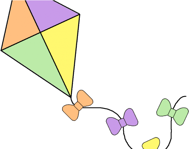 Kite Clipart Bunch - Flying Kite With Transparent Background (640x480), Png Download