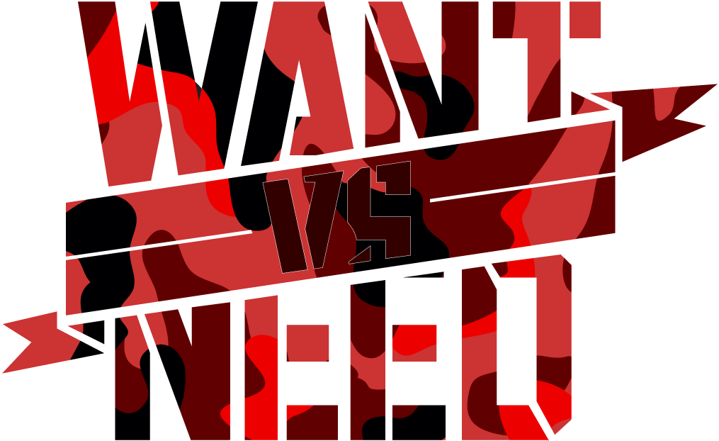 Vs Logo Png - Want Vs Need Logo (1024x768), Png Download
