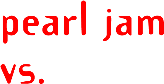 Pearl Jam 'vs' - Pearl Jam Vs Font (1200x300), Png Download