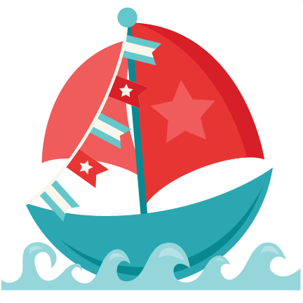 Sailboat Svg Scrapbook Cut File Cute Clipart Files - Miss Kate Cuttables Png Boat (432x432), Png Download