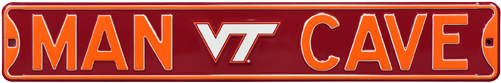 Virginia Tech Hokies “man Cave” Authentic Street Sign - Man Cave Carolina Panthers Steel Sign Wall Sign 36 (500x500), Png Download