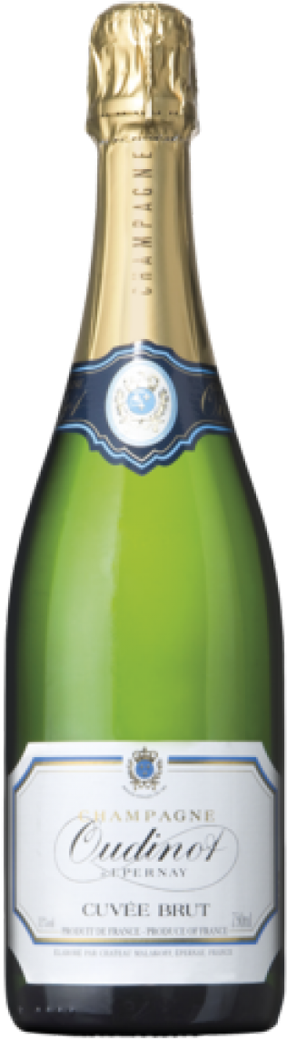 Oudinot Cuvee Brut - Oudinot Brut, Champagne (750ml) (400x1198), Png Download