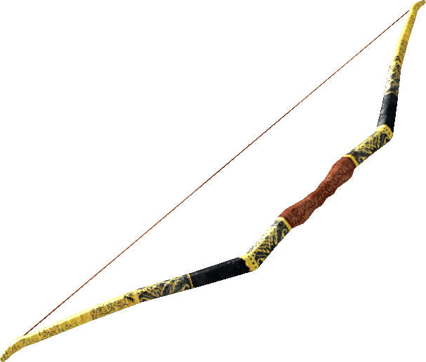 Touch - Skyrim Ebony Bow (607x517), Png Download