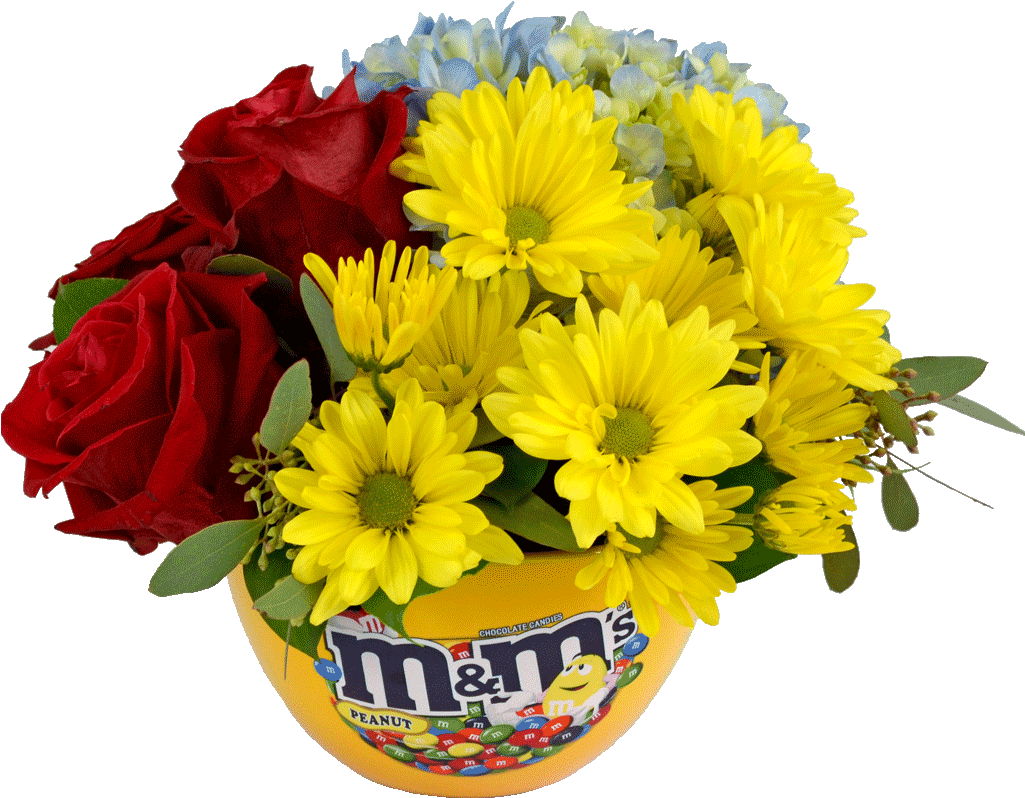 M&m Candy Dish Bouquet - Milk Chocolate M Ms Candy 1 (1024x1024), Png Download
