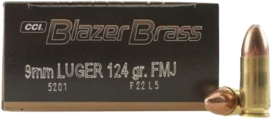 Cci Blazer Brass 124gr 9mm - Cci 5202 Blazer Brass 380 95fmj 50-20 - Sh15825 (600x600), Png Download