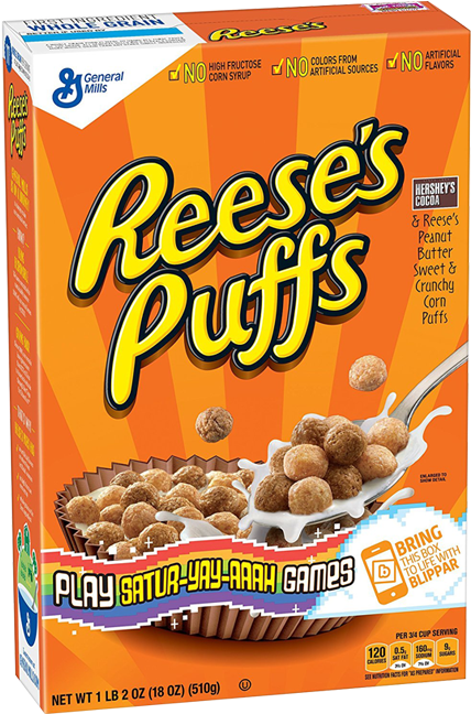 Reeses Peanut Butter Puffs - Reese's Puffs Cereal Box (1111x736), Png Download