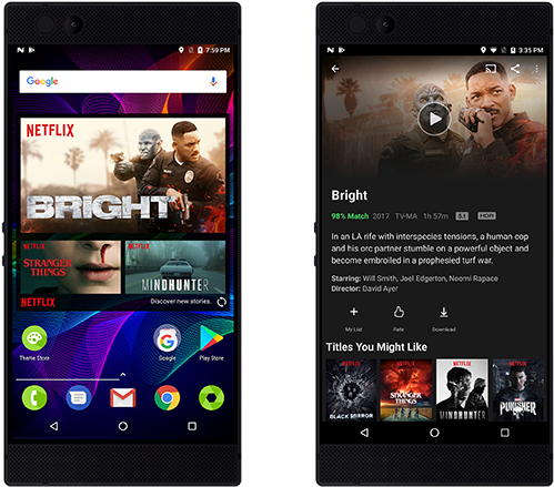 Https - //press - Razerzone - Com/wp Netflix Ui 300×266 - Razer Phone Netflix (563x500), Png Download