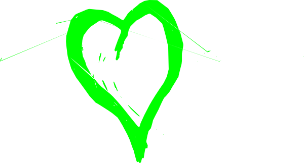 Green Heart Clip Art - Love Heart Blue Shower Curtain (600x323), Png Download