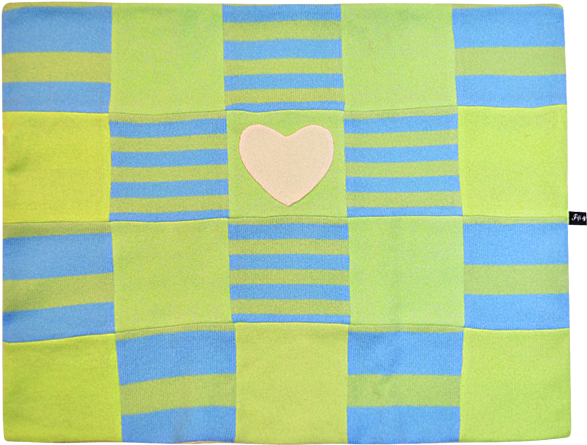 Blue & Green Heart Blanket - Blanket (600x600), Png Download