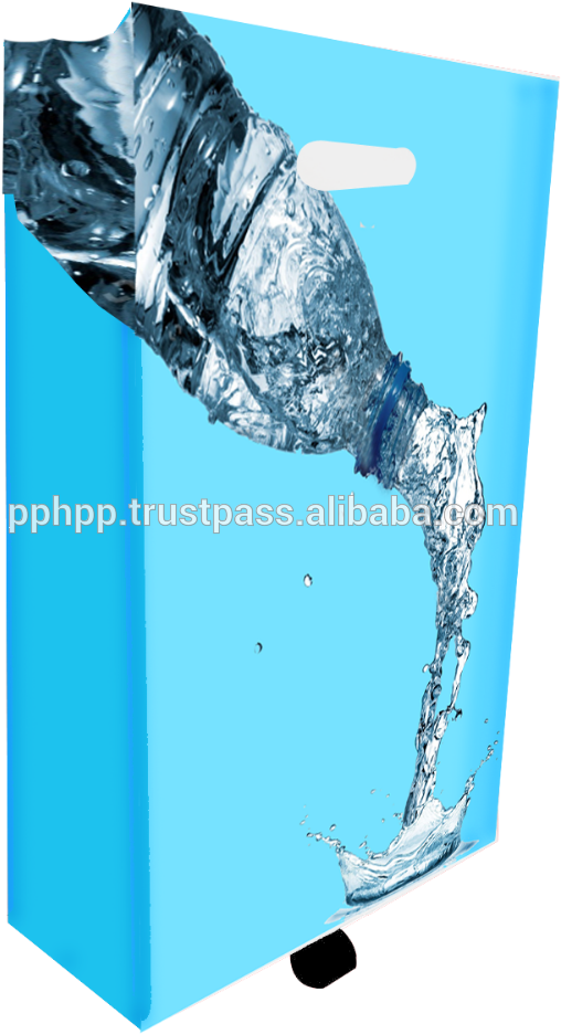 Paper Bag Hole Handle Sq Bottom With Trolley 39" - Carton (619x1000), Png Download