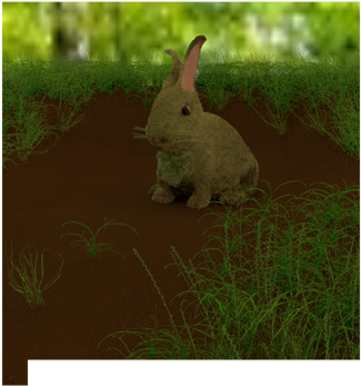 Test Render Of My Rabbit With Grass - Grass (690x388), Png Download