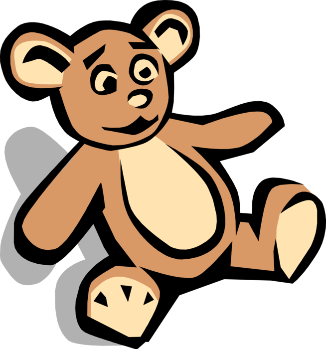 Vector Illustration Of Child's Stuffed Animal Teddy - Pennsylvania (654x700), Png Download