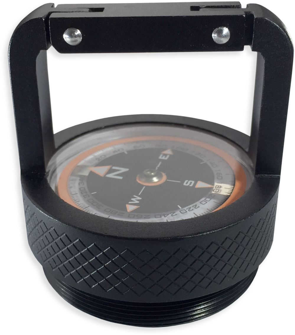 Carabiner End Cap With Compass - Carabiner (2048x2048), Png Download