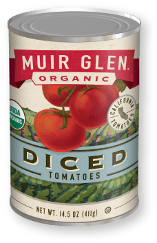 Can Of Muir Glen Diced Tomatoes - Bush Tomato (460x460), Png Download