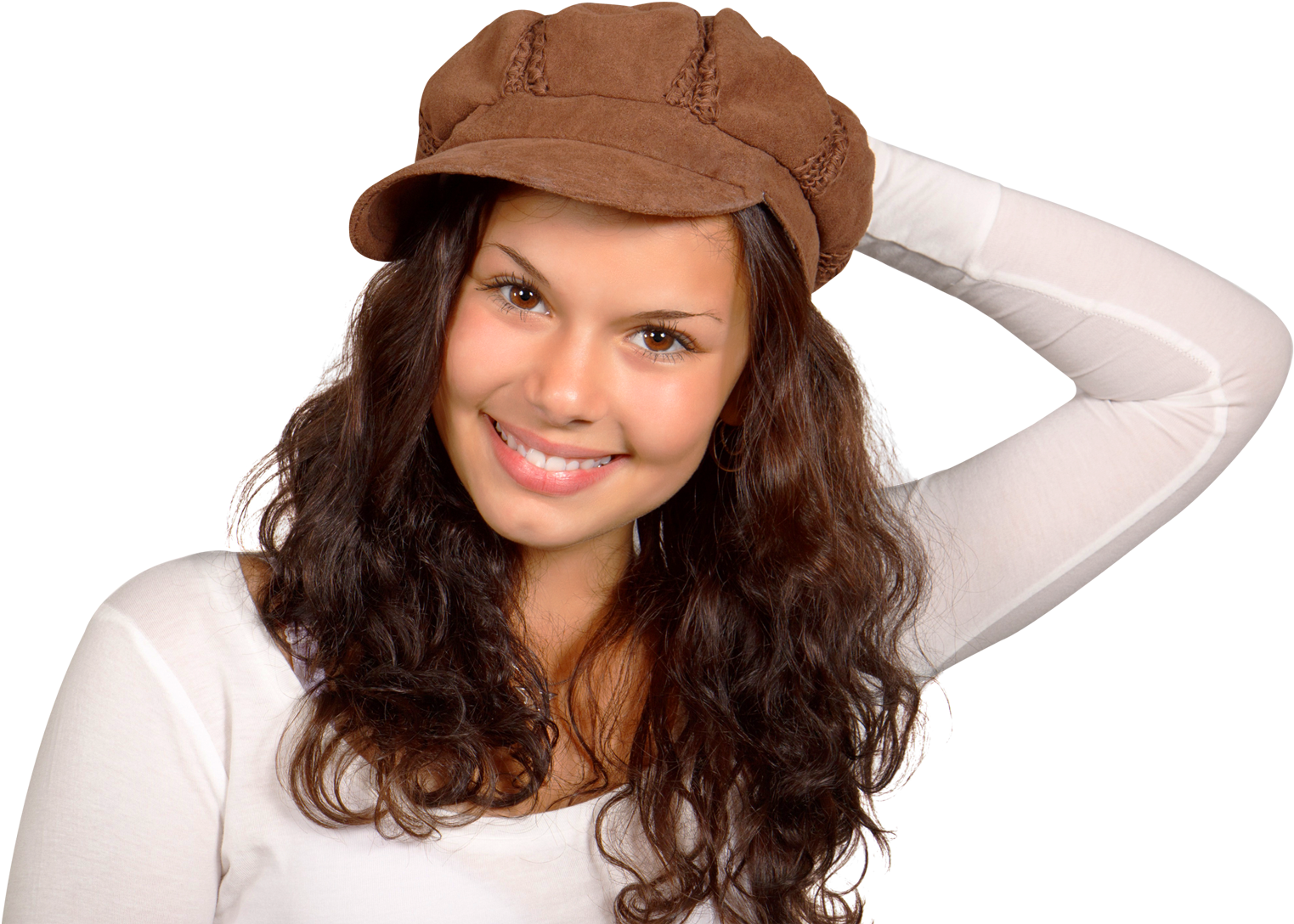 1608 X 1139 - Girl With Hat Png (1608x1139), Png Download