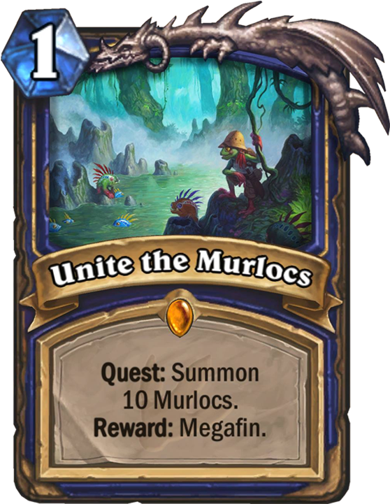 Unite The Murlocs - Un Goro Quests Hearthstone (567x811), Png Download