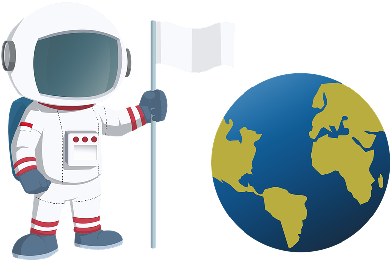 Astronaut Earth - Astronaut Clipart Png (909x720), Png Download