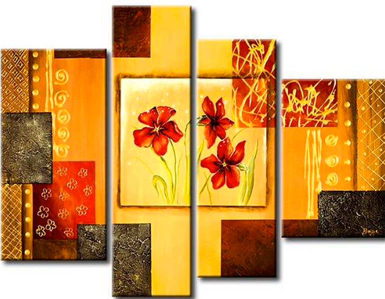 Decoraci N Con Cuadros Adorna Las Paredes De La Sala - Cuadros De Pinturas Png (1024x597), Png Download