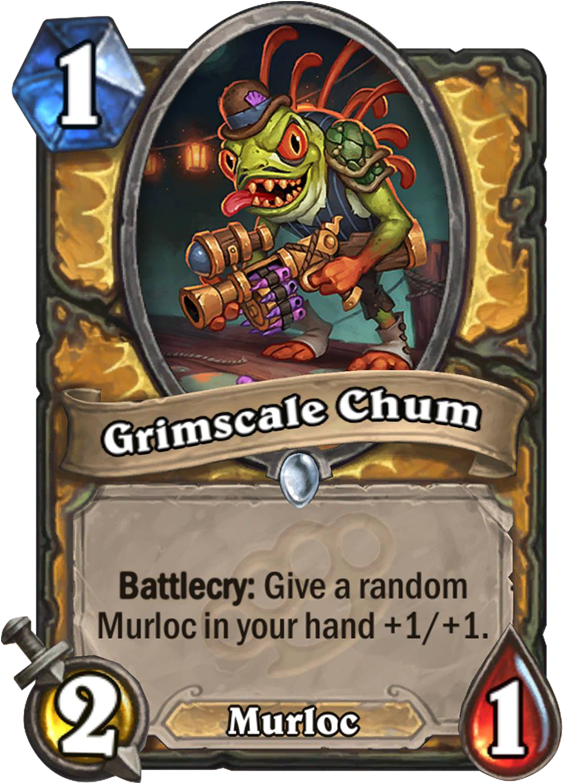 Grimscale Chum - Mean Streets Of Gadgetzan Murloc (567x811), Png Download