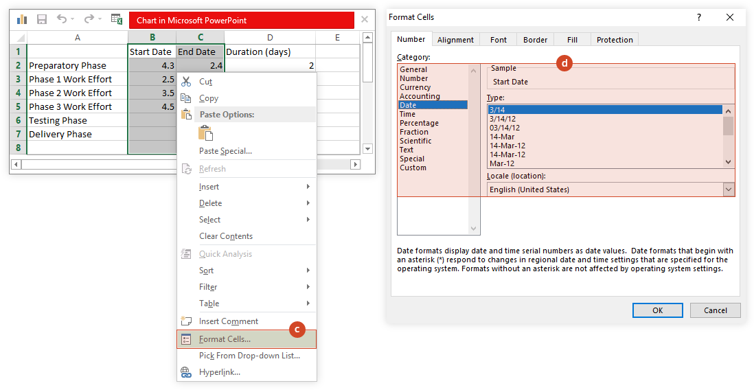 Format Cells As Dates - Cell (1109x579), Png Download
