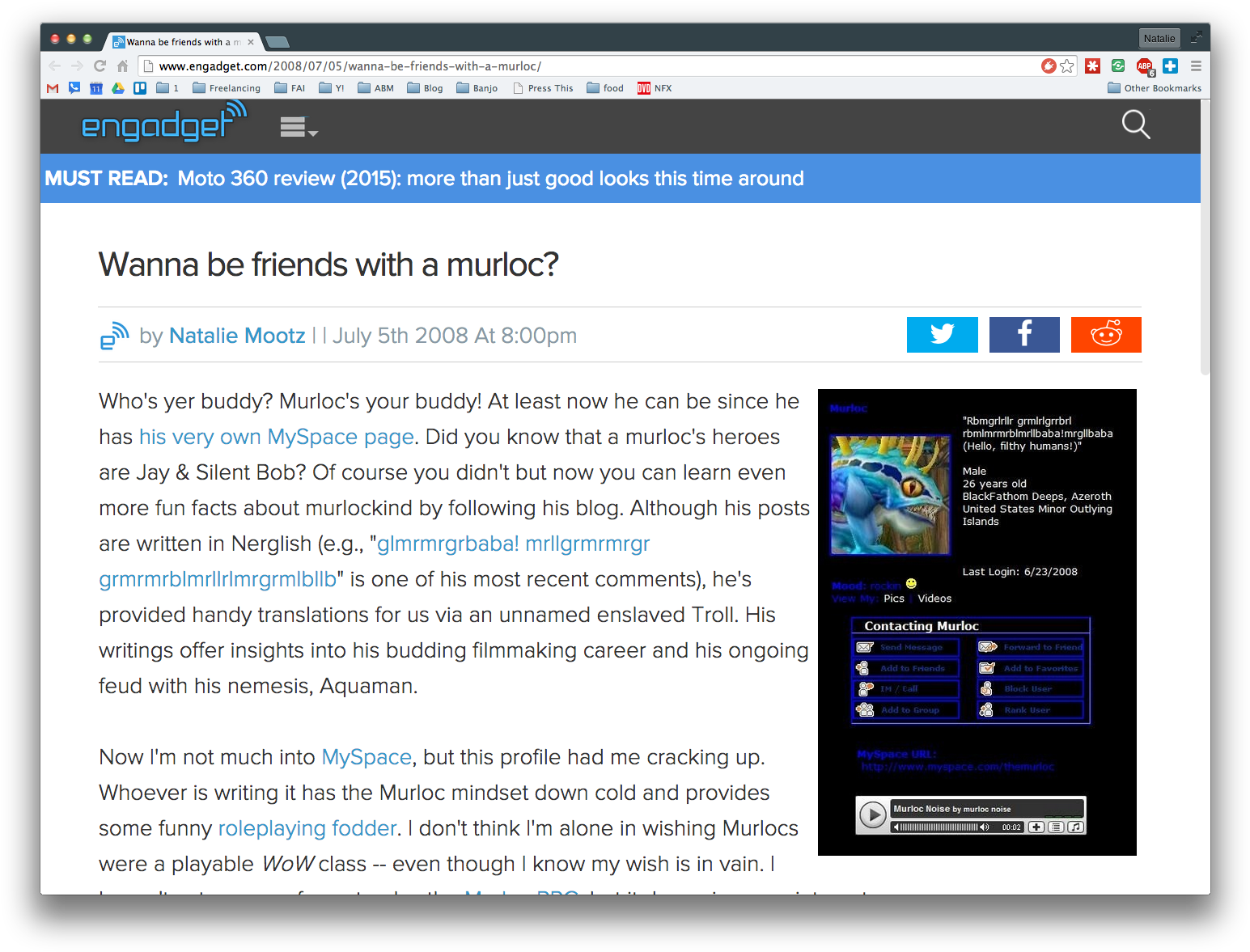 Wanna Be Friends With A Murloc - Murloc (1560x1192), Png Download