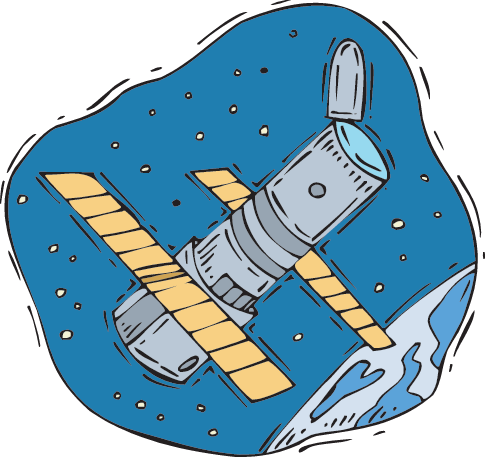 Vector Black And White Library Astronaut Exploration - 10 Uses Of Concave Mirrors In Our Daily Life (485x457), Png Download