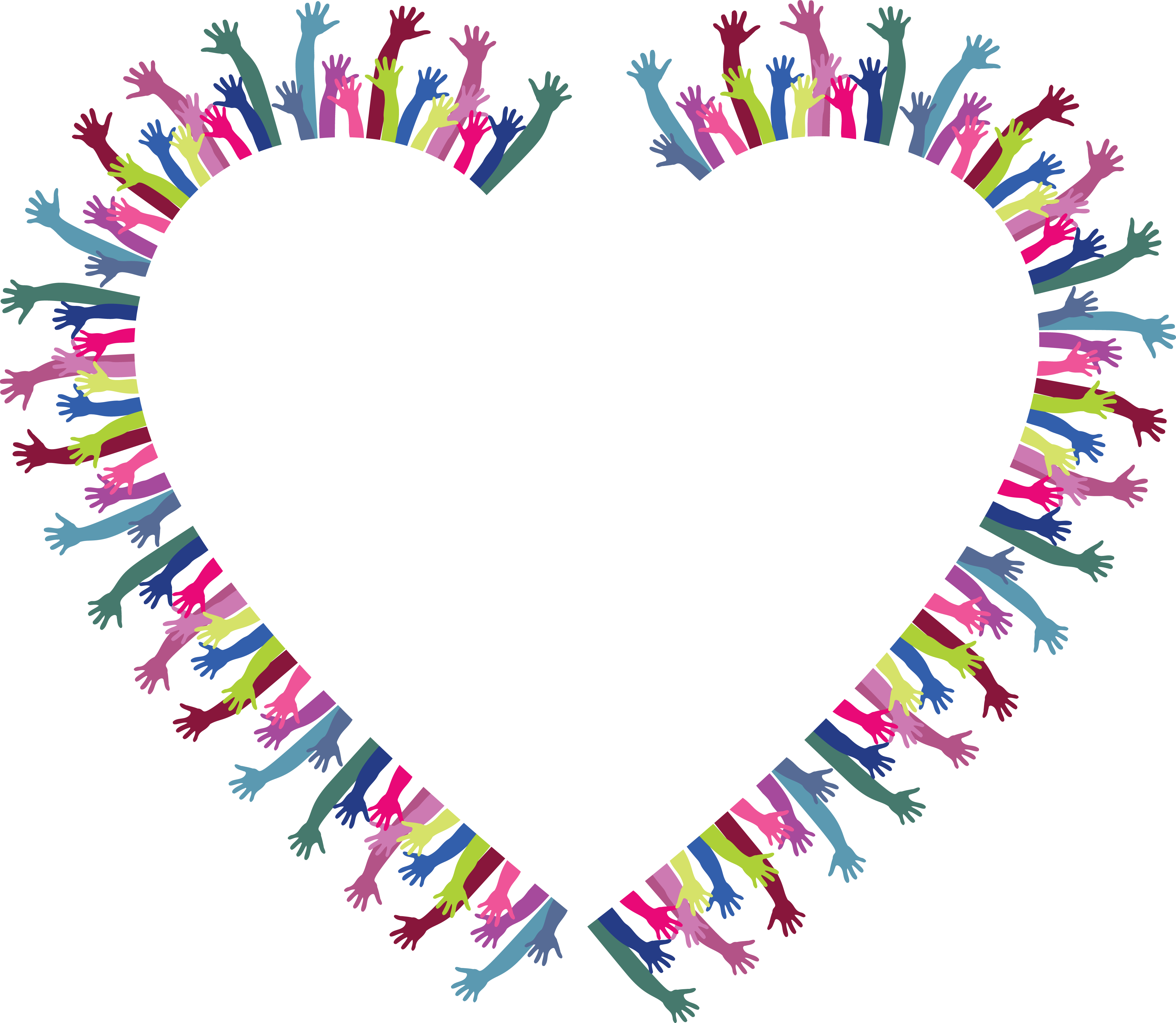 Free Clipart Of A Heart Frame Of Hands - Cafepress ! Samsung Galaxy S8 Case (4000x3478), Png Download