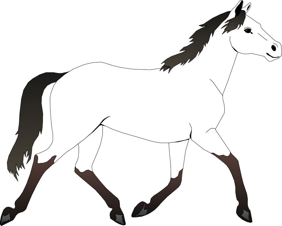 Coloring Book Horse Face Comic Animal Coloring Book - Horse Black And White Coloring Page (940x753), Png Download