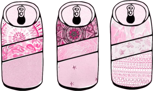 Tumblr Transparents Pink Collage - Arizona Bebida Dibujo (500x296), Png Download