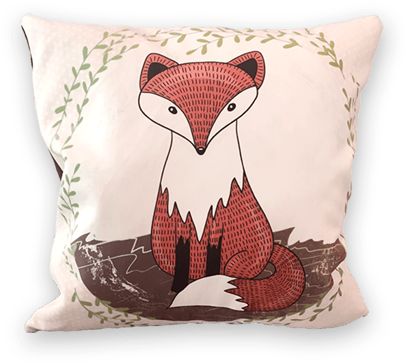 Available In 5 Sizes - Art Print: Girl's Cute Little Fox Illustration (600x600), Png Download