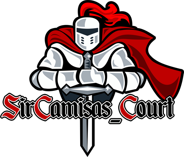 Sir Camisas Court Twitch Logo - Knight With Sword And Cape Front Ret Oval Ornament (597x508), Png Download