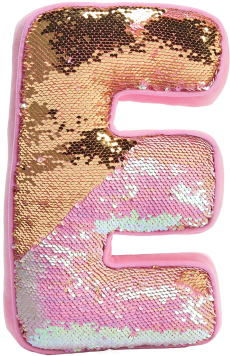 E Initial Reversible Sequin Pillow - Initial Pillows (415x415), Png Download