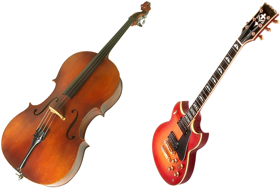 Canvas Print Guitar Violin Stringed Instruments Bow - Music (960x632), Png Download
