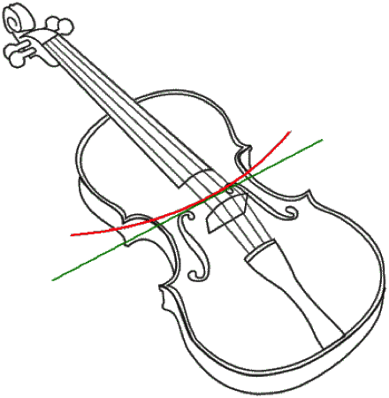 Bow Trajectory - Violin Clip Art (440x450), Png Download