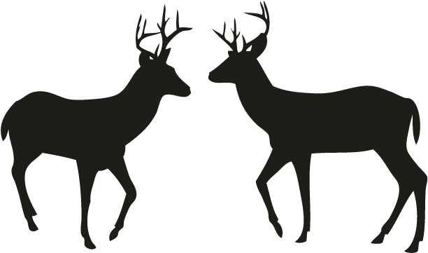Smock Classic Deer Silhouette Motif - Deer Silhouette (696x696), Png Download